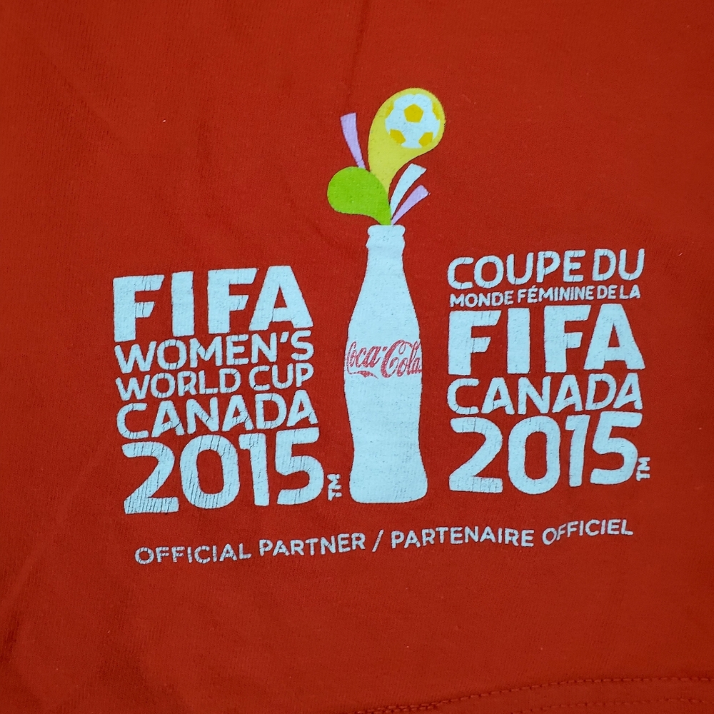 Vintage Womens World Cup Soccer Canada 2015 Coca Cola Short Sleeves Crew Neck - Picture 13 of 13